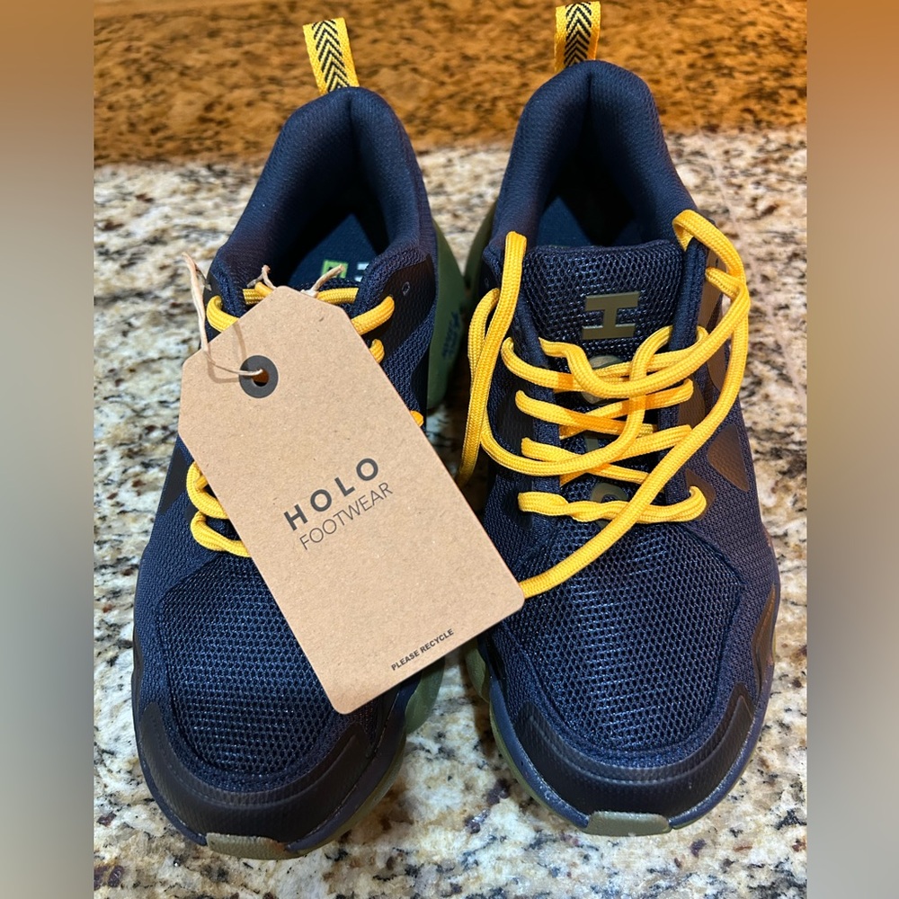 Holo Footwear Women's Navy and Yellow Sneakers